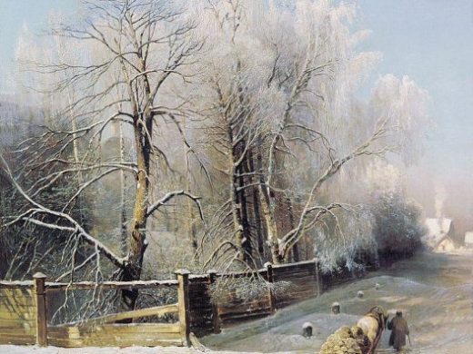 «Зимний пейзаж. Москва», художник Алексей Саврасов