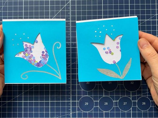 Поделка из голубой бумаги