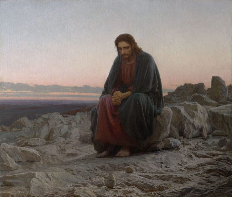 «Христос в пустыне», художник Иван Крамской