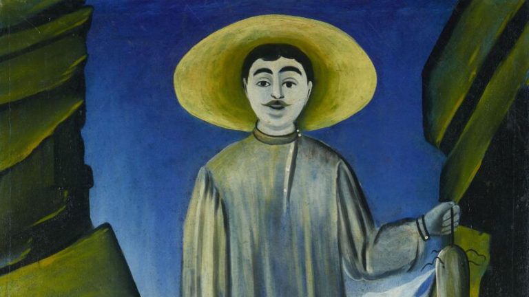 «Рыбак среди скал», художник Нико Пиросмани
