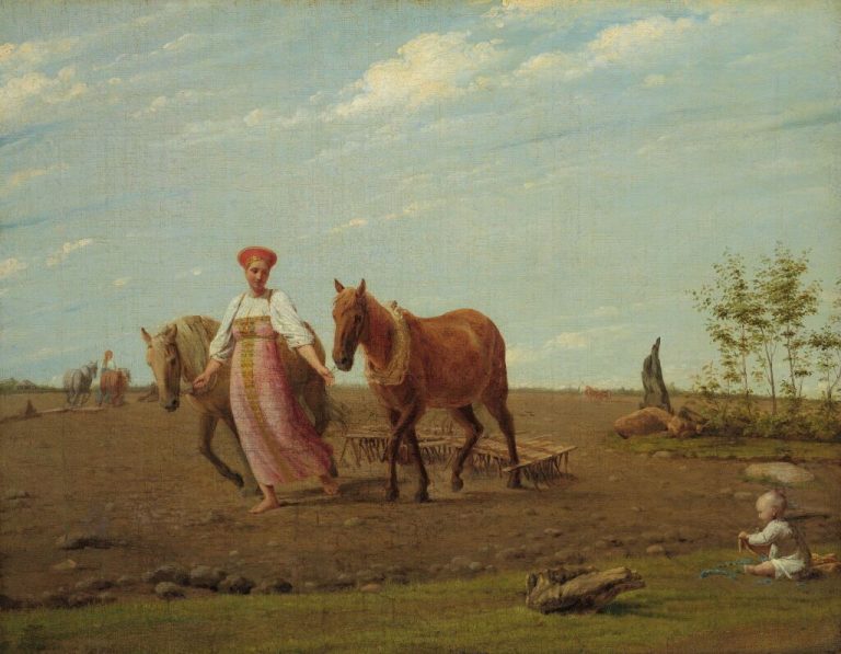 «На пашне. Весна», художник Алексей Венецианов