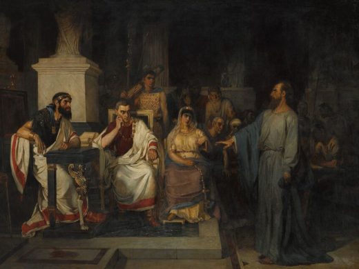 «Апостол Павел объясняет догматы веры в присутствии царя Агриппы, сестры его Вереники и проконсула Феста», художник Василий Суриков