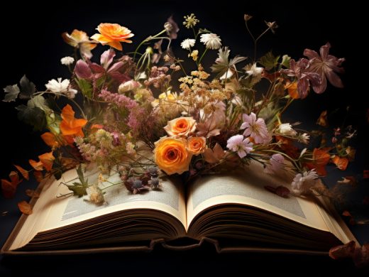 Цветы, вложенные в книгу