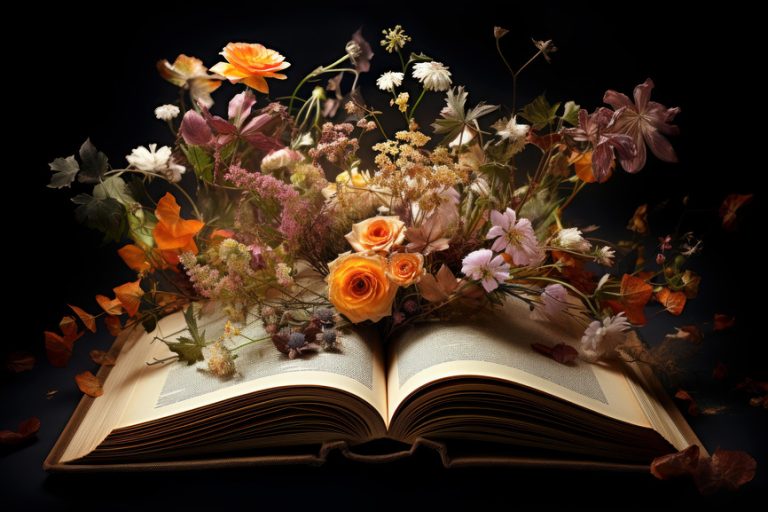Цветы, вложенные в книгу