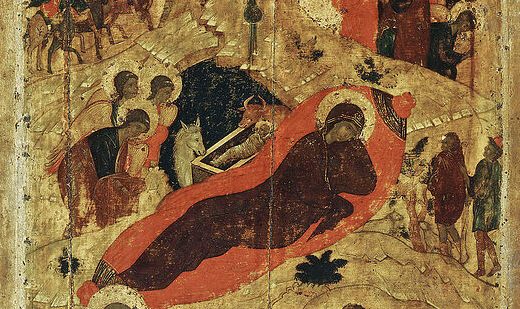 Фрагмент иконы Рождество Христово