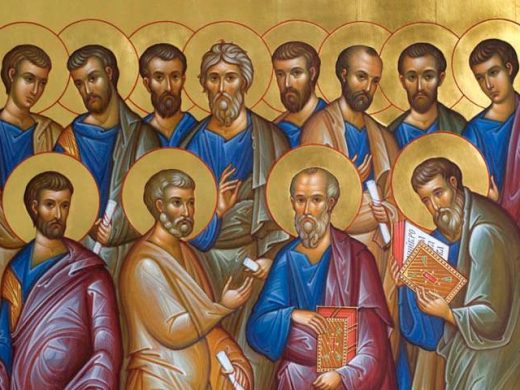 Апостолы. Фрагмент иконы